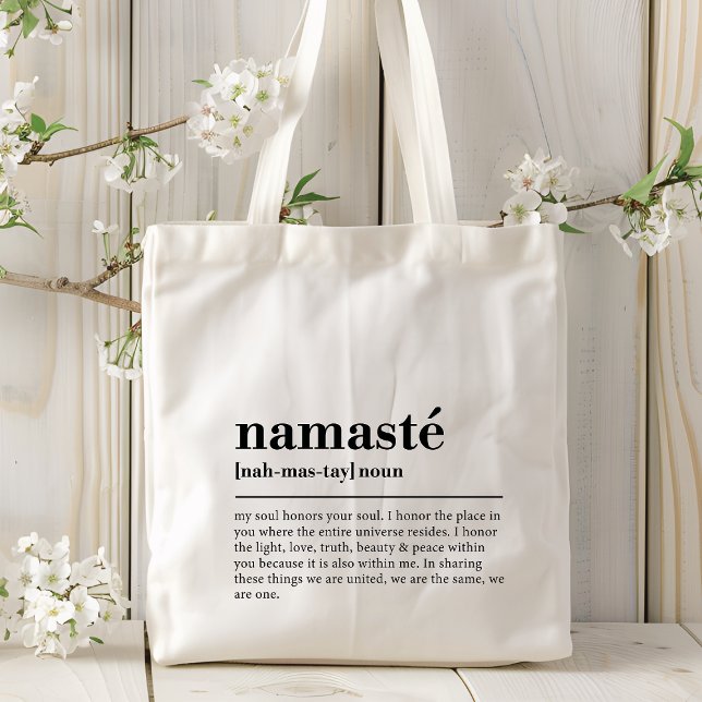 Bolso De Tela Definición de Namaste Yoga Meditación mínima moder (Subido por el creador)