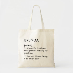 Bolso De Tela Definición de nombre Brenda editable, nombre perso