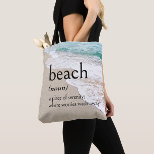 Bolso De Tela Definición de PLAYA a orillas del mar