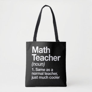 Bolso De Tela Definición de profesor de matemáticas de vuelta al