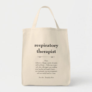 Bolso De Tela Definición de Terapia Respiratoria Gracias Regalo