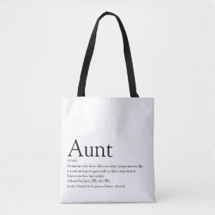 Bolso De Tela Definición de Tía Favorita Diciendo Moderno