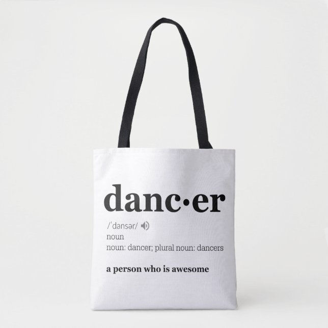 Bolso De Tela Definición de un bailarín (Anverso)