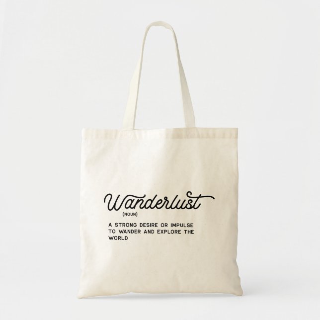 Bolso De Tela Definición de Wanderlust (Frente)