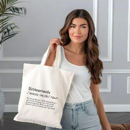 Bolso De Tela Definición divertida de damas de honor propuesta d