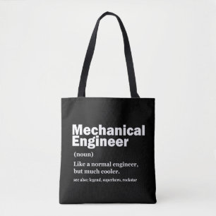 Bolso De Tela Definición divertida de ingeniero mecánico ingenie