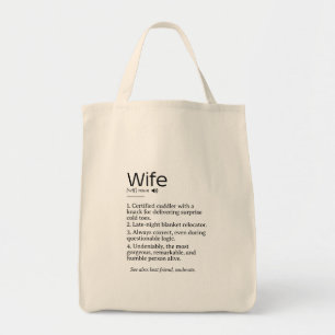 Bolso De Tela Definición divertida y sentida de la esposa