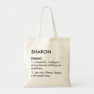 Bolso De Tela Definición editable del nombre Sharon, nombre pers