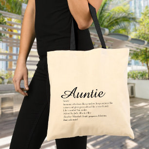 Bolso De Tela Definición personalizada de tía cita Script