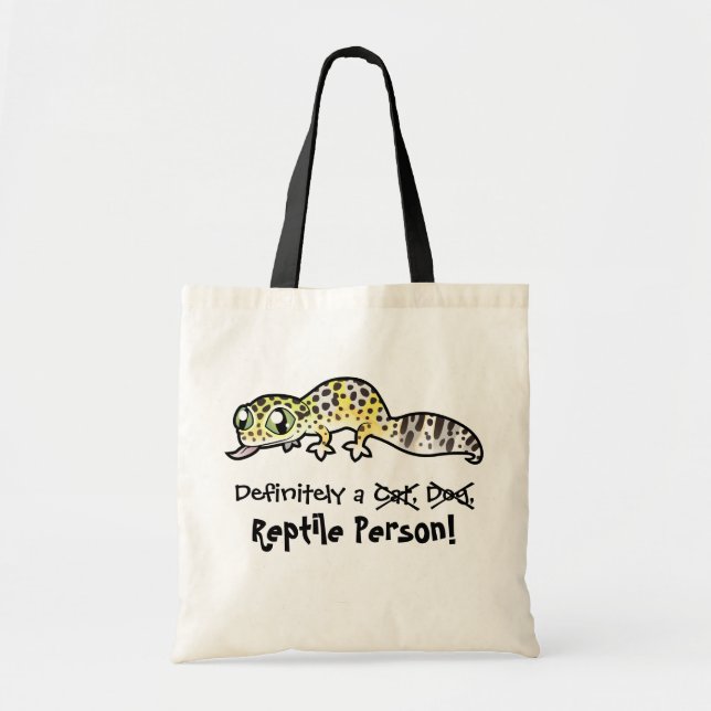 Bolso De Tela Definitivamente una persona del reptil (gecko del (Frente)