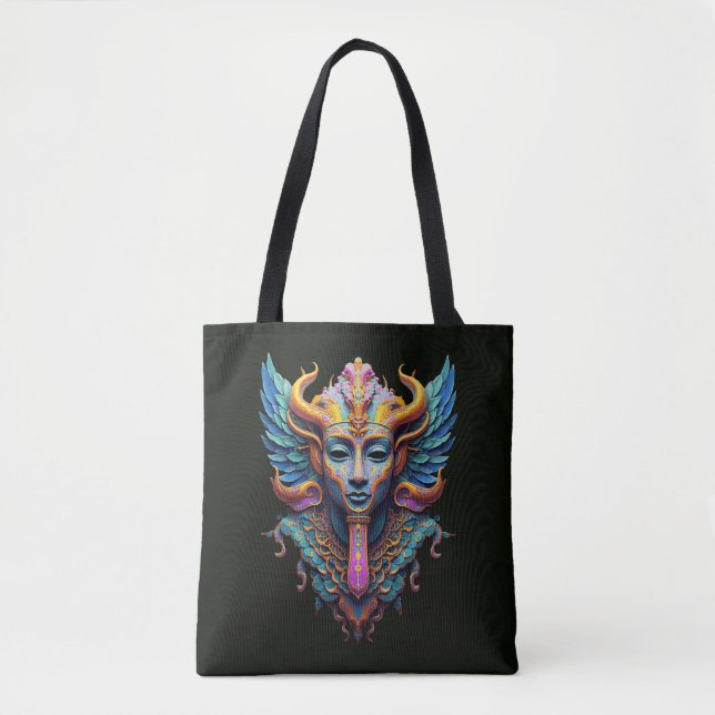 Bolso De Tela Deidad Alada Mística (Anverso)