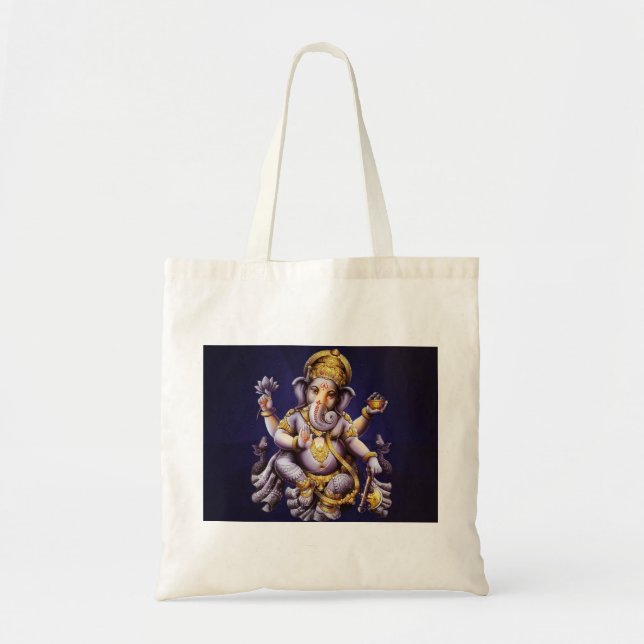 Bolso De Tela Deidad hindú del elefante asiático de Ganesh (Frente)