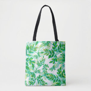 Bolso De Tela Deja la planta natural de patrón verde