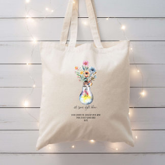 Bolso De Tela Deja que tu luz brille el Personalizado de la Bibl