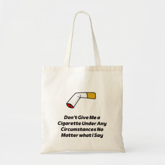 Bolso De Tela dejar de fumar roto Cigarrillo divertido