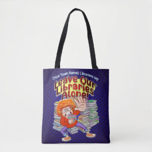 Bolso De Tela Dejar nuestras bibliotecas en paz