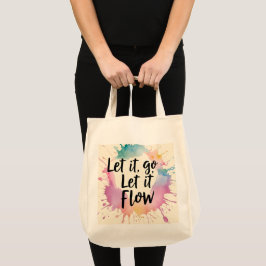 Bolso De Tela Dejar que fluya - Curar el diseño de presupuesto p