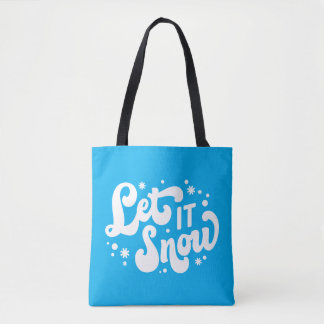 Bolso De Tela Dejar que nieve diseño invernal