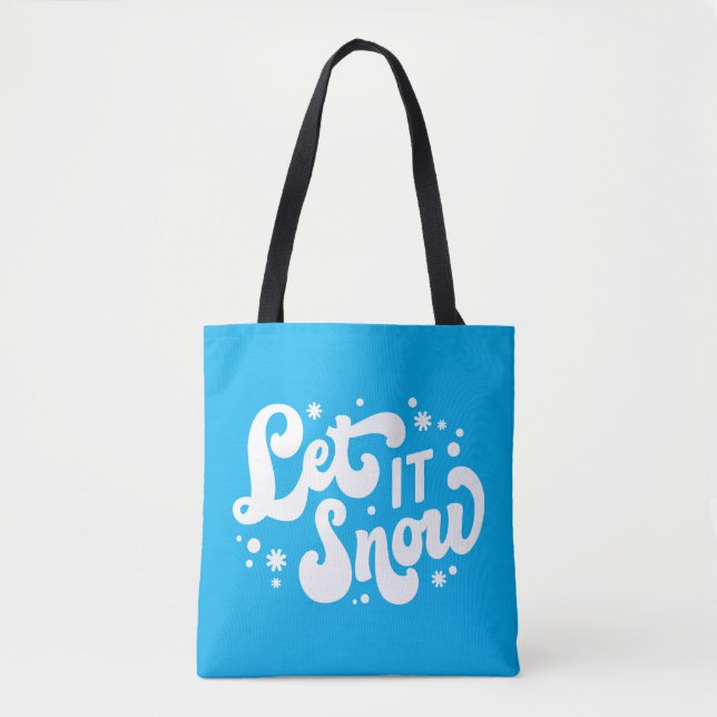Bolso De Tela Dejar que nieve diseño invernal (Anverso)