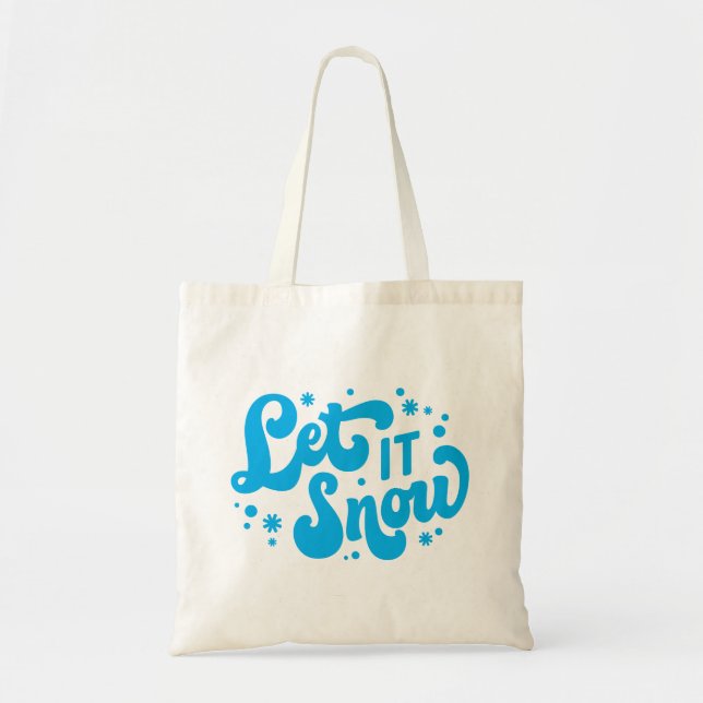 Bolso De Tela Dejar que nieve diseño invernal (Frente)