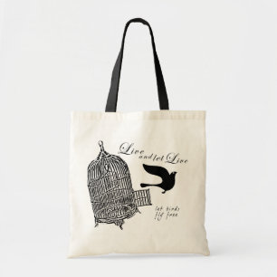 Bolso De Tela dejar que vuele el pájaro libre
