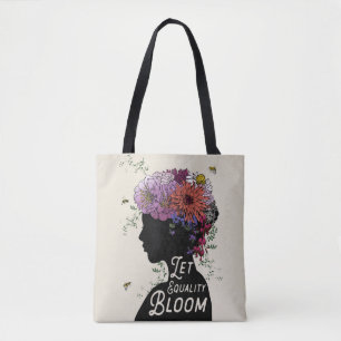 Bolso De Tela Deje la floración de la igualdad - tote