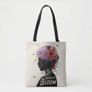Bolso De Tela Deje la floración de la igualdad - tote