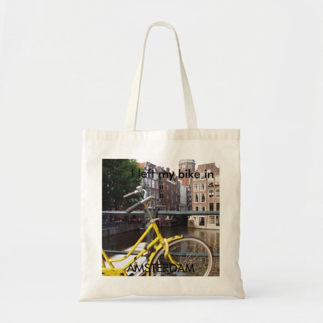 Bolso De Tela Dejé mi bici en AMSTERDAM (Frente)