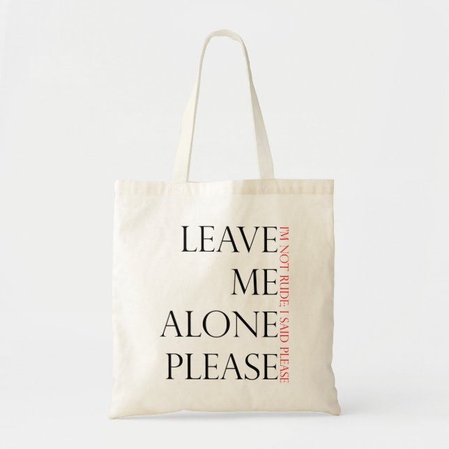 Bolso De Tela Déjeme el tote solo (Frente)