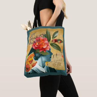 Bolso De Tela Dejemos que florezca la igualdad