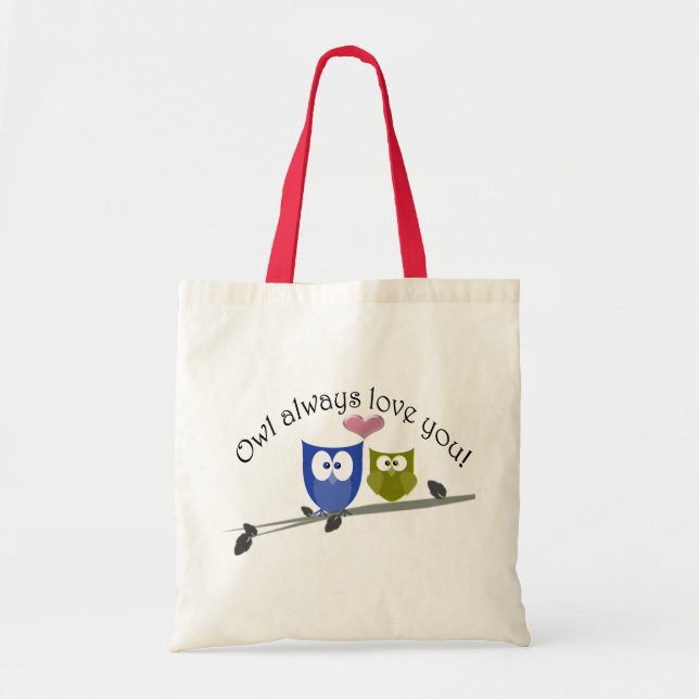 Bolso De Tela ¡Del búho amor siempre usted! (Frente)