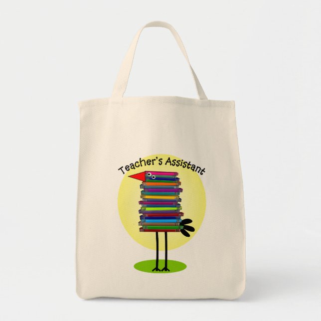 Bolso De Tela Del "diseño auxiliar pájaro del libro" del (Frente)