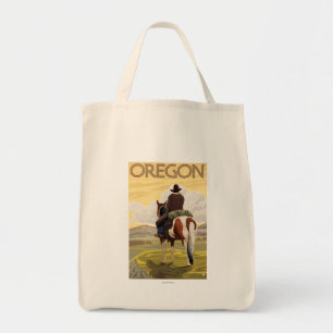 Bolso De Tela Del vaquero poster del viaje del vintage a caballo