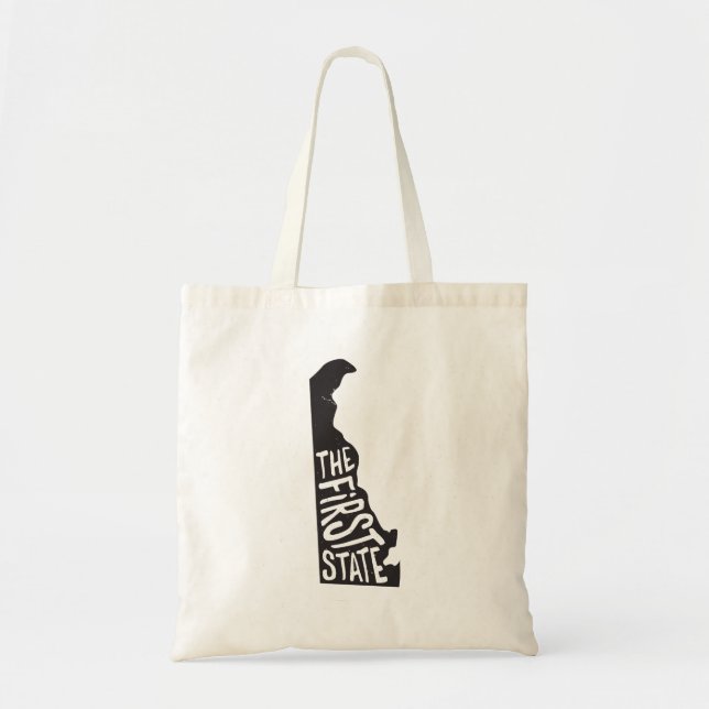 Bolso De Tela Delaware: El primer Tote de Estado (Frente)