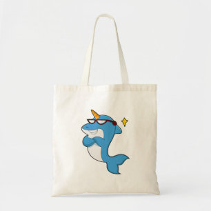 Bolso De Tela Delfín como Unicornio con Glasses.PNG