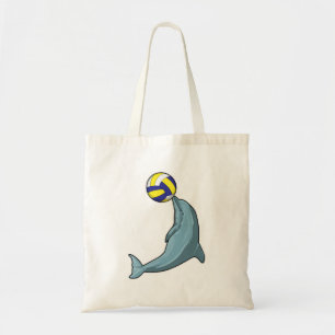 Bolso De Tela Delfín con voleibol