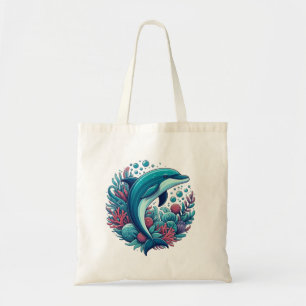Bolso De Tela Delfín cutáneo, costero/náutico