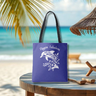 Bolso De Tela Delfín hawaiano 'Flippin' Fabulous-Blue