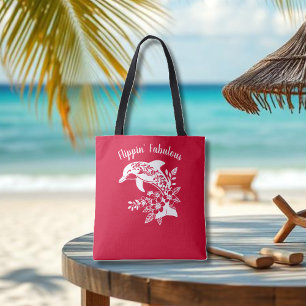Bolso De Tela Delfín hawaiano 'Flippin' Fabulous-Cherry Red