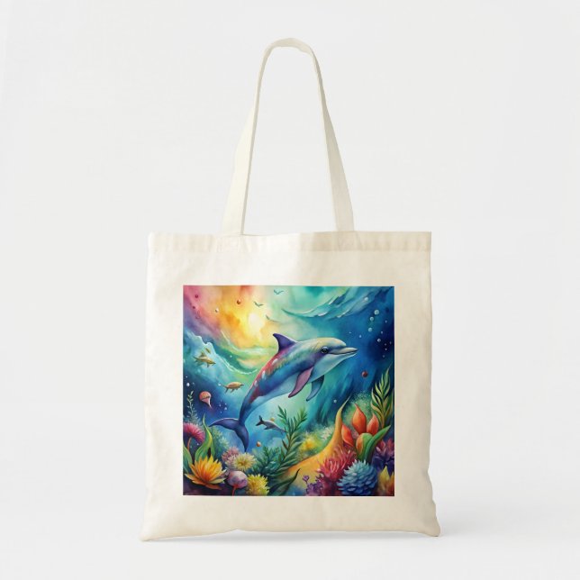 Bolso De Tela Delfín Pintado (Frente)
