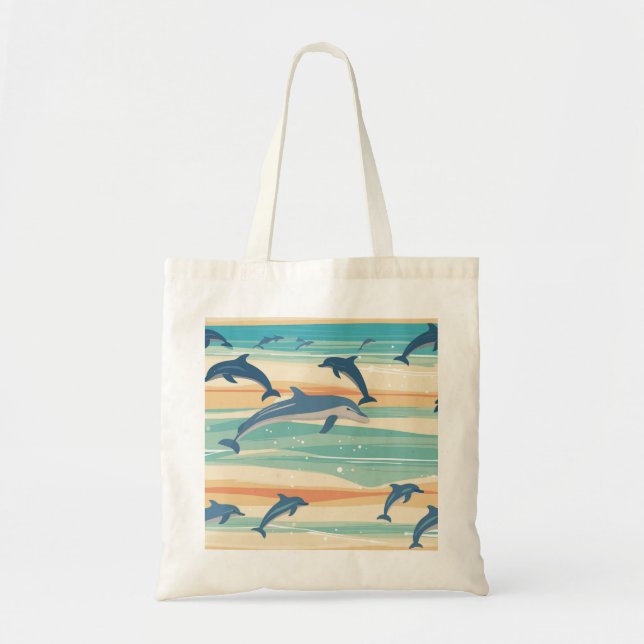 Bolso De Tela Delfines (Frente)