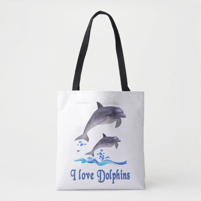 Bolso De Tela Delfines (Anverso)