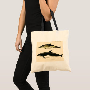 Bolso De Tela Delfines antiguos, mamíferos marinos Animales