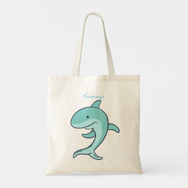 Bolso De Tela Delfines Azules Saltan Thunder_Cove (Reverso)
