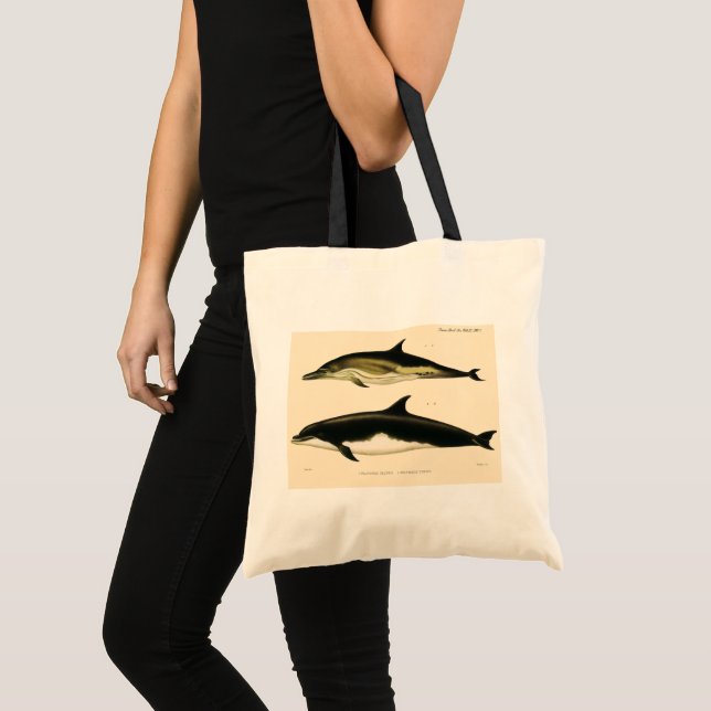 Bolso De Tela Delfines de época, animales marinos y mamíferos (Anverso (producto))