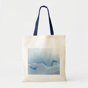 Bolso De Tela Delfínes en el océano