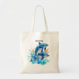 Bolso De Tela Delfines Juguetones Personalizados