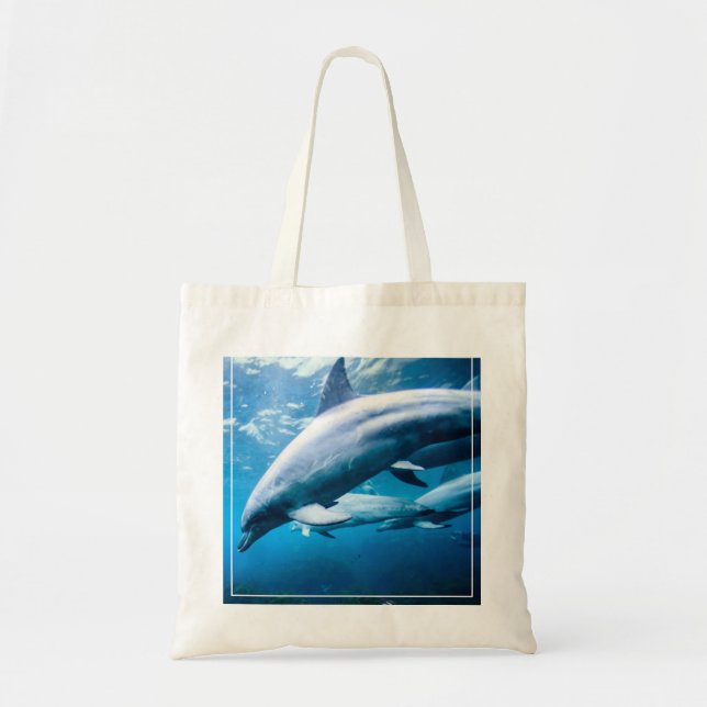 Bolso De Tela Delfínes subacuáticos (Frente)