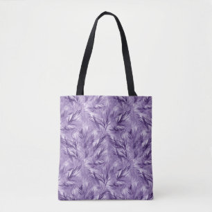 Bolso De Tela Delicada Palm Púrpura Tote de Hombro Grande