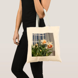 Bolso De Tela Delicada primavera de daffodils tiernos